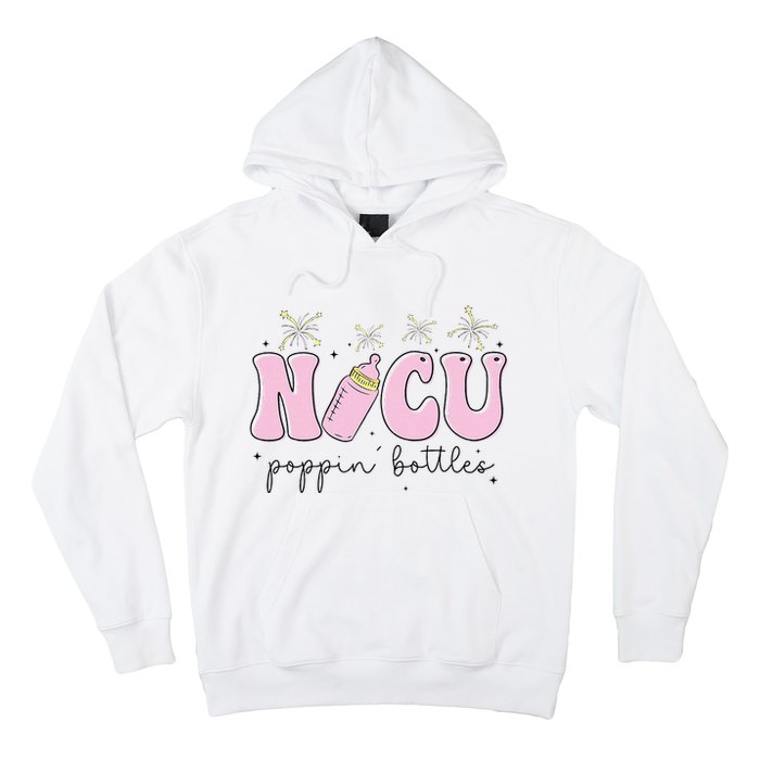 Poppin Bottles New Years Eve Hospital Party Funny NICU Nurse Hoodie