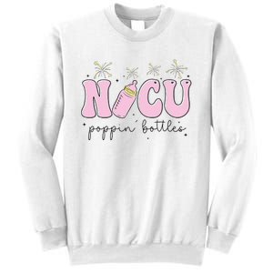 Poppin Bottles New Years Eve Hospital Party Funny NICU Nurse Sweatshirt