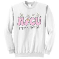 Poppin Bottles New Years Eve Hospital Party Funny NICU Nurse Sweatshirt