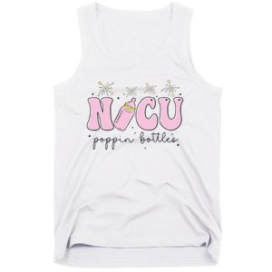 Poppin Bottles New Years Eve Hospital Party Funny NICU Nurse Tank Top