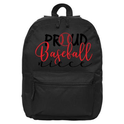 Proud Baseball Niece For Family Matching Mother's Day 16 in Basic Backpack