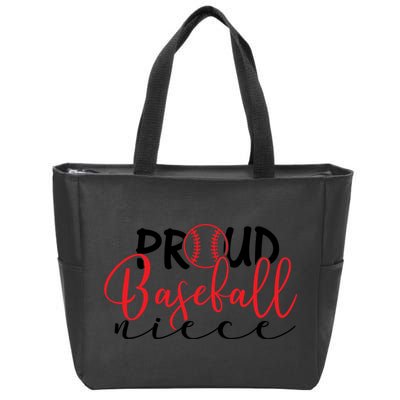 Proud Baseball Niece For Family Matching Mother's Day Zip Tote Bag