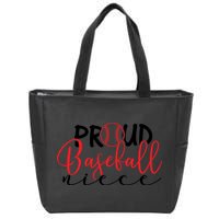 Proud Baseball Niece For Family Matching Mother's Day Zip Tote Bag