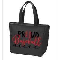 Proud Baseball Niece For Family Matching Mother's Day Zip Tote Bag