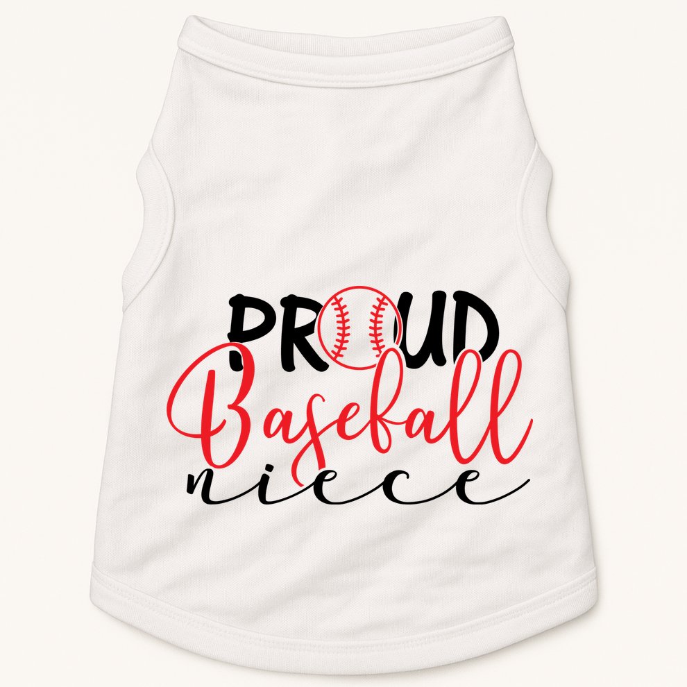 Proud Baseball Niece For Family Matching Mother's Day Doggie Tank