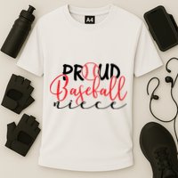 Proud Baseball Niece For Family Matching Mother's Day Cooling Performance Crew T-Shirt