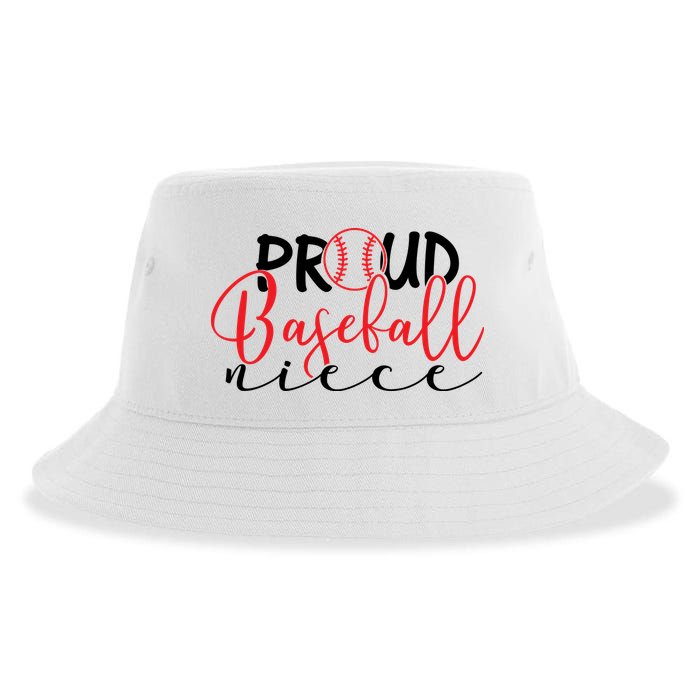 Proud Baseball Niece For Family Matching Mother's Day Sustainable Bucket Hat