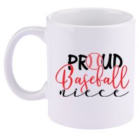 Proud Baseball Niece For Family Matching Mother's Day 11oz C Handle Ceramic Mug