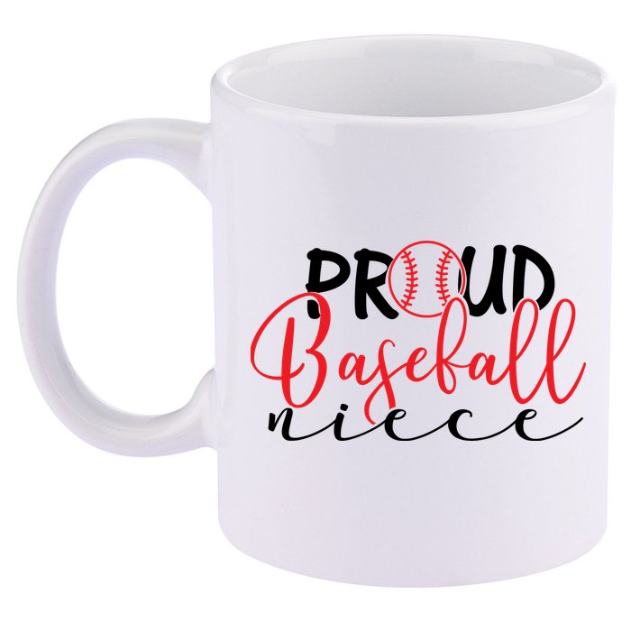 Proud Baseball Niece For Family Matching Mother's Day 11oz C Handle Ceramic Mug