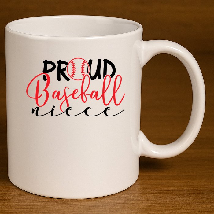 Proud Baseball Niece For Family Matching Mother's Day 11oz C Handle Ceramic Mug
