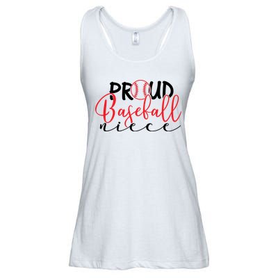 Proud Baseball Niece For Family Matching Mother's Day Ladies Essential Flowy Tank