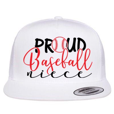 Proud Baseball Niece For Family Matching Mother's Day Flat Bill Trucker Hat