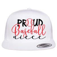 Proud Baseball Niece For Family Matching Mother's Day Flat Bill Trucker Hat