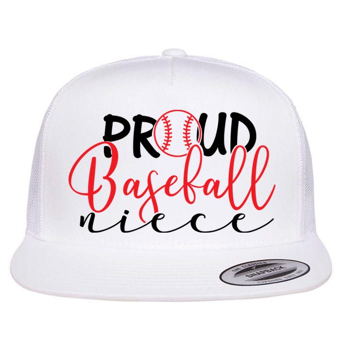 Proud Baseball Niece For Family Matching Mother's Day Flat Bill Trucker Hat