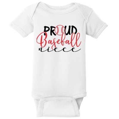 Proud Baseball Niece For Family Matching Mother's Day Baby Bodysuit