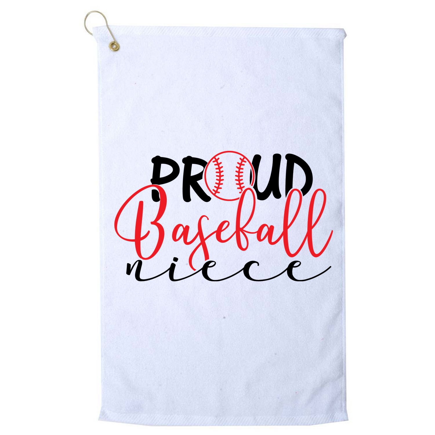 Proud Baseball Niece For Family Matching Mother's Day Golf Towel