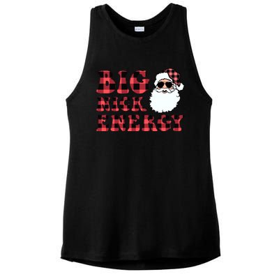 Plaid Big Nick Energy Santa Claus Funny Christmas Ladies PosiCharge Tri-Blend Wicking Tank