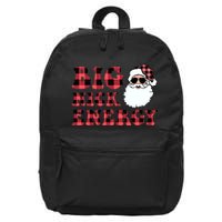 Plaid Big Nick Energy Santa Claus Funny Christmas 16 in Basic Backpack