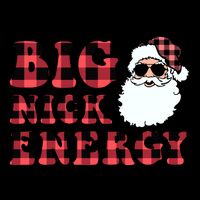 Plaid Big Nick Energy Santa Claus Funny Christmas 16 in Basic Backpack