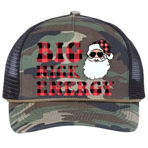 Plaid Big Nick Energy Santa Claus Funny Christmas Retro Rope Trucker Hat Cap