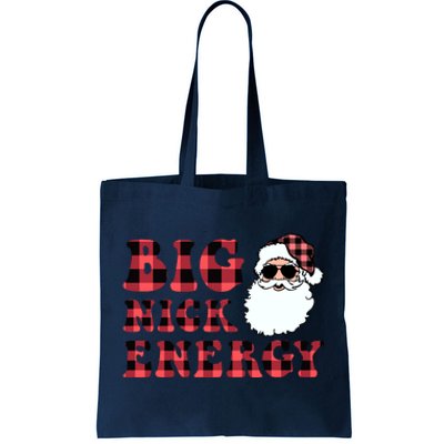 Plaid Big Nick Energy Santa Claus Funny Christmas Tote Bag