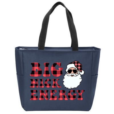 Plaid Big Nick Energy Santa Claus Funny Christmas Zip Tote Bag