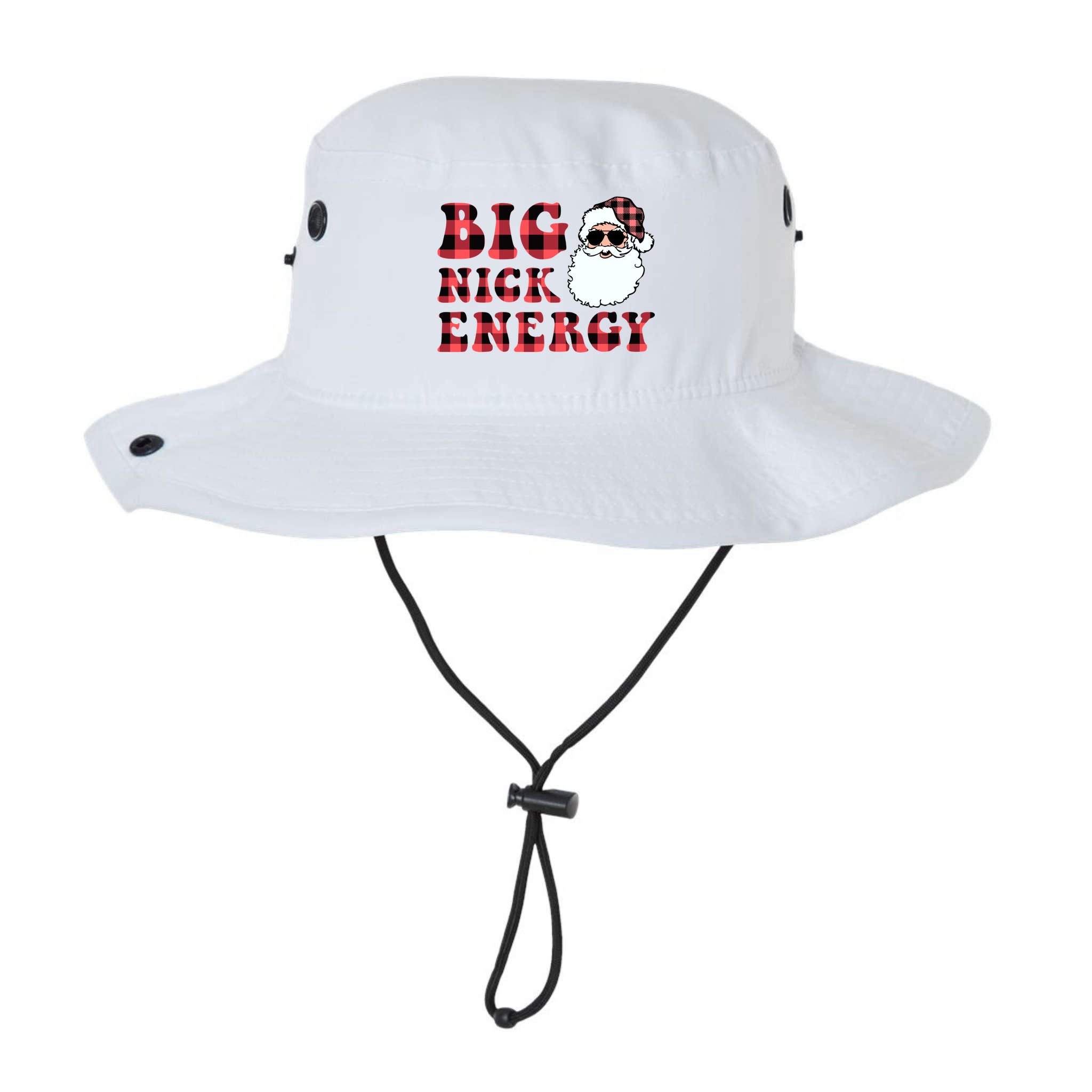 Plaid Big Nick Energy Santa Claus Funny Christmas Bucket Hat