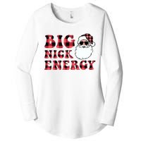 Plaid Big Nick Energy Santa Claus Funny Christmas Women's Perfect Tri Tunic Long Sleeve Shirt