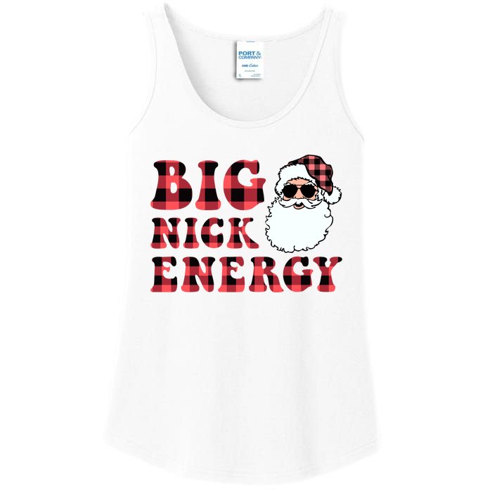 Plaid Big Nick Energy Santa Claus Funny Christmas Ladies Essential Tank