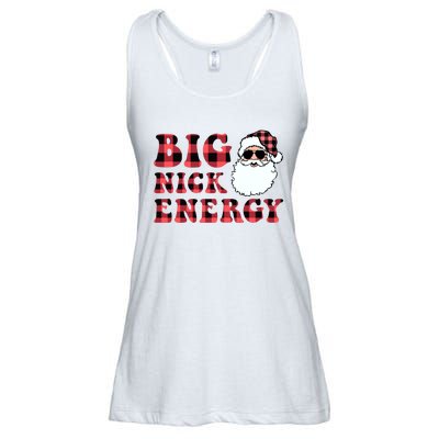 Plaid Big Nick Energy Santa Claus Funny Christmas Ladies Essential Flowy Tank