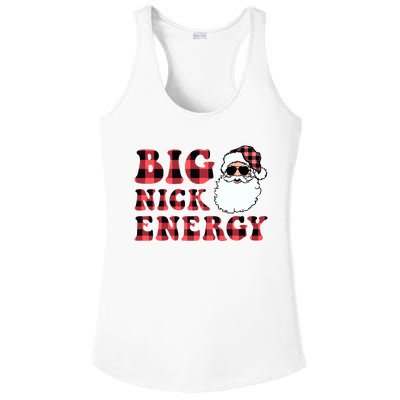 Plaid Big Nick Energy Santa Claus Funny Christmas Ladies PosiCharge Competitor Racerback Tank