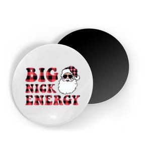 Plaid Big Nick Energy Santa Claus Funny Christmas Magnet