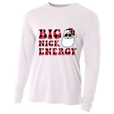 Plaid Big Nick Energy Santa Claus Funny Christmas Cooling Performance Long Sleeve Crew