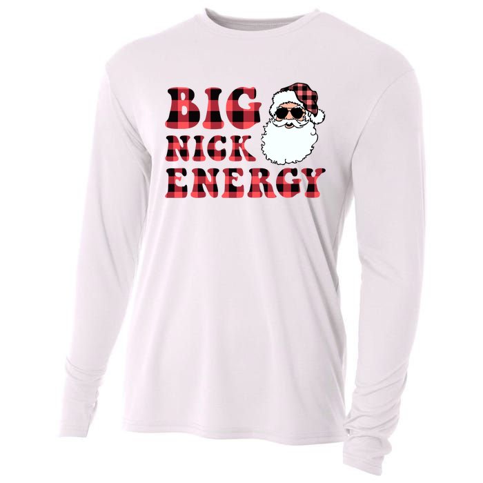 Plaid Big Nick Energy Santa Claus Funny Christmas Cooling Performance Long Sleeve Crew