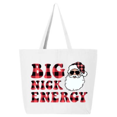 Plaid Big Nick Energy Santa Claus Funny Christmas 25L Jumbo Tote