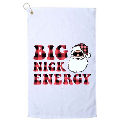 Plaid Big Nick Energy Santa Claus Funny Christmas Golf Towel