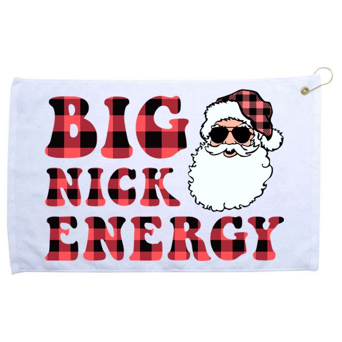 Plaid Big Nick Energy Santa Claus Funny Christmas Grommeted Golf Towel