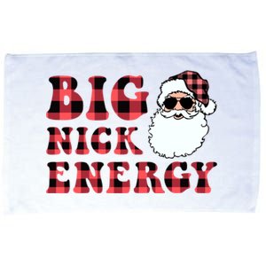 Plaid Big Nick Energy Santa Claus Funny Christmas Microfiber Hand Towel