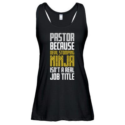 Pastor Devil Stomping Ninja IsnT A Real Job Title Ladies Essential Flowy Tank