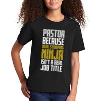 Pastor Devil Stomping Ninja IsnT A Real Job Title Kids T-Shirt