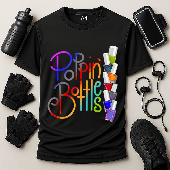 Popping Bottles Nail Polish Cooling Performance Crew T-Shirt