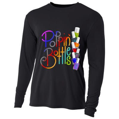 Popping Bottles Nail Polish Cooling Performance Long Sleeve Crew