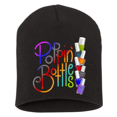 Popping Bottles Nail Polish Short Acrylic Beanie