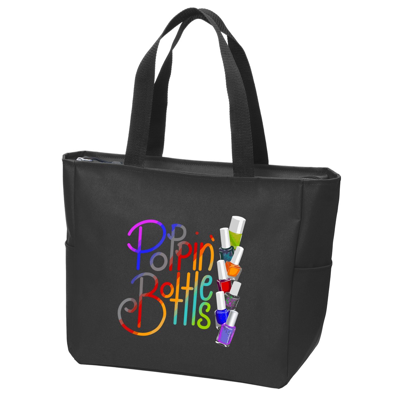 Popping Bottles Nail Polish Zip Tote Bag