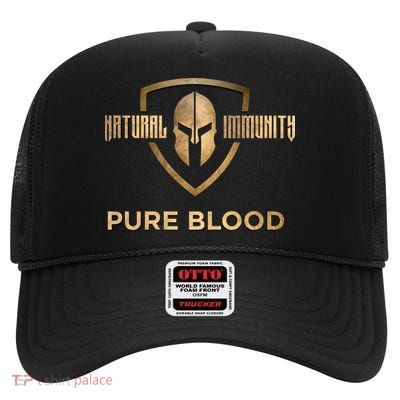 Pure Blood Natural Immunity High Crown Mesh Back Trucker Hat