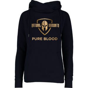 Pure Blood Natural Immunity Womens Funnel Neck Pullover Hood