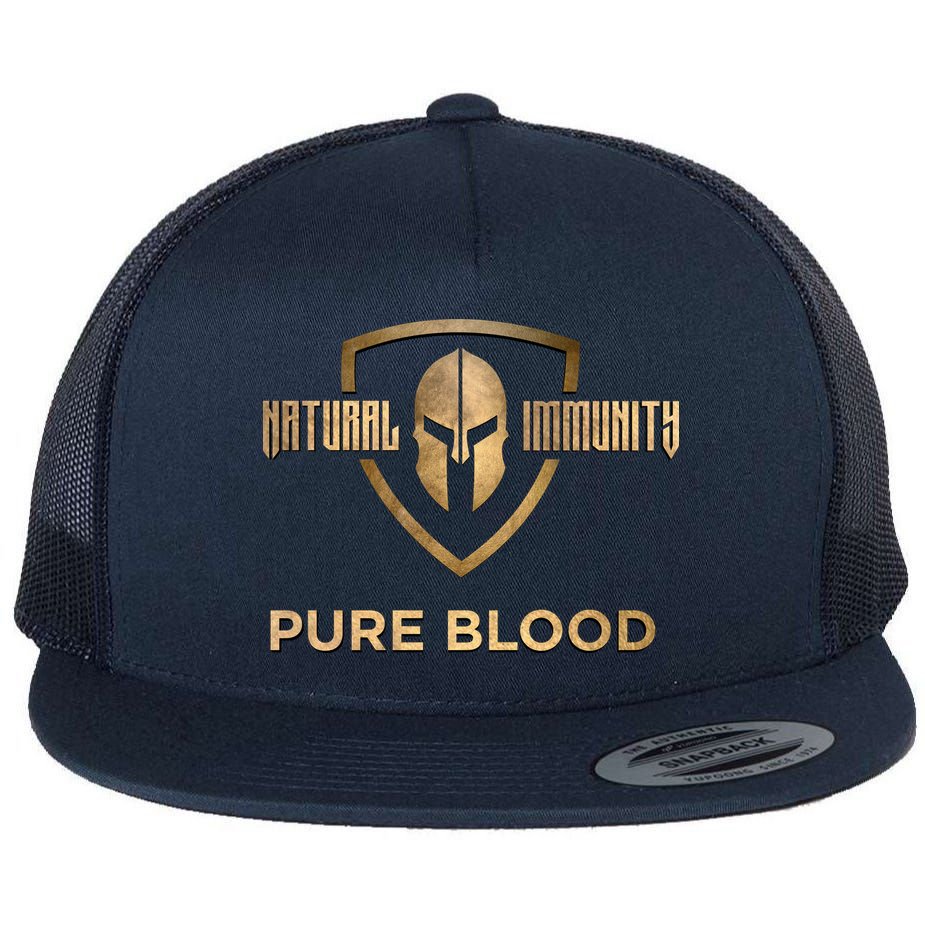 Pure Blood Natural Immunity Flat Bill Trucker Hat