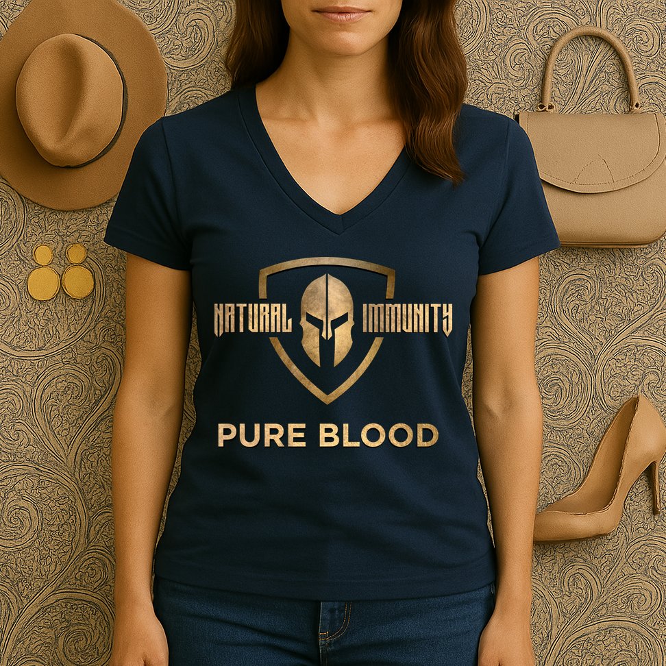 Pure Blood Natural Immunity Women's V-Neck T-Shirt