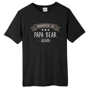 Papa Bear: New Promoted To Papa Bear Again Gift Tall Fusion ChromaSoft Performance T-Shirt