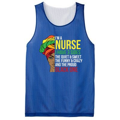 Proud Black Nurse Afro Cool Black History Month Gift Mesh Reversible Basketball Jersey Tank